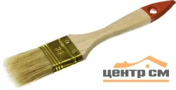 Кисть плоская 35мм светлая натуральная щетина, деревянная ручка, ЗУБР Универсал-Оптима