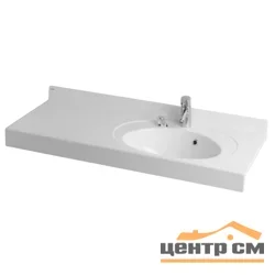 Раковина AQUATON ОТЕЛЬ 3/1200 правая с навесом, цвет белый