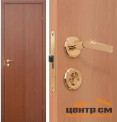 Дверь OLOVI Финка итальянский орех ГОСТ без четверти, глухая 60 (Г-образная коробка 2,5шт, замок ШЛОСС 2014, петли-бабочка, цвет олива)
