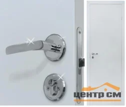 Дверь OLOVI Финка белая крашенная ГОСТ без четверти, глухая 90 (коробка лам 2,5шт, замок ШЛОСС 2014, петли-бабочка)