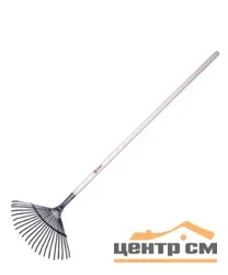 Грабли веерные GRINDA GP-22F, 400х260х1500 мм, 22 плоских зубца, стальная рабочая часть, черенок из дерева высшего сорта