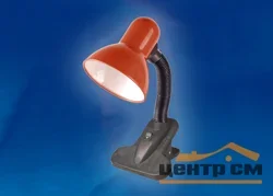 Лампа настольная на прищепке Uniel TLI-202 красный, 60W Е27 (пакет)