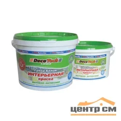 Краска ВД интерьерная латексная матовая DecoTech Eco 14кг
