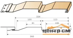 М/Сайдинг МП Ecosteel Matt **, Корабельная Доска, толщина 0.5 мм, размер 0,26*м2