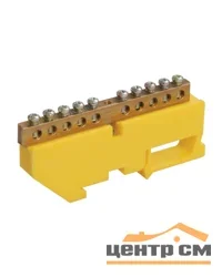 Шина нулевая на DIN-изол. ШНИ-6х9-12-Д-Ж IEK YNN10-69-12D-K05