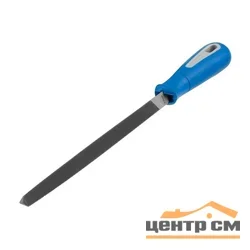 Напильник трехгранный 150мм КОБАЛЬТ, для заточки ножовок, двухкомпонентная рукоятка