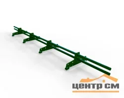 Снегозадержатель трубчатый Новая Линия / NewLine на 4-х опорах PE, L=3 м RAL 6005 (зеленый мох)