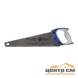Ножовка по дереву 400 мм, шаг 2 мм/ 12 TPI, КОБАЛЬТ, закаленный зуб, 3D-заточка, двухкомпонентная рукоятка, точный рез