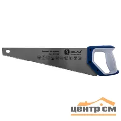 Ножовка по дереву 450 мм, шаг 3,5 мм/ 7 TPI, закаленный зуб, 3D-заточка, двухкомпонентная рукоятка, чистый рез, КОБАЛЬТ