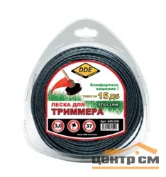 Леска в блистере 3,0мм 30м квадрат витой, голубой,"Still line", DDE