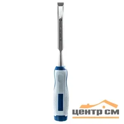 Стамеска плоская 14 х 140 мм, CR-V, КОБАЛЬТ, двухкомпонентная рукоятка, 1 шт, блистер