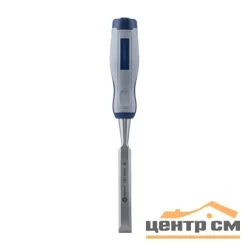 Стамеска плоская 16 х 140 мм, CR-V, КОБАЛЬТ, двухкомпонентная рукоятка, 1 шт, блистер
