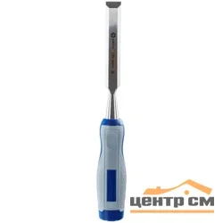 Стамеска плоская 18 х 140 мм, CR-V, КОБАЛЬТ, двухкомпонентная рукоятка, 1 шт, блистер
