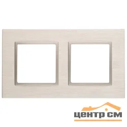 Рамка двухместная Эра22 Elegance, металл, шампань+шампань, арт.14-5202-04