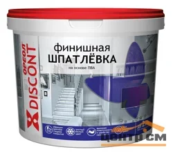 Шпатлевка ОРЕОЛ ДИСКОНТ финишная интерьерная водно-дисперсионная на основе ПВА 3кг