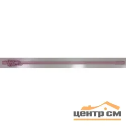 Карниз для ванной ZALEL без пружины с кольцами, розовый, 110-200