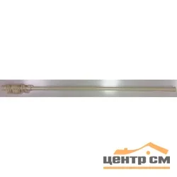 Карниз для ванной ZALEL с пружиной и кольцами, крем, 110-200