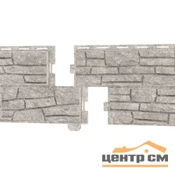 Сайдинг виниловый Стоун-Хаус L=2м, H=0.225м (пл=0.45м2) сланец светло-серый (двойной замок)