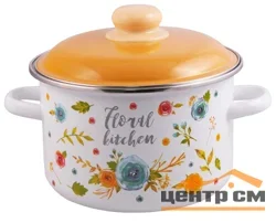 Кастрюля Appetite Floral kitchen 6RD181M эмаль 3л