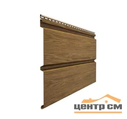 Сайдинг виниловый Docke Люкс Брус L=3,6м, H=0.3м (пл=1.08м2) миндаль