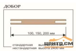 Добор дверной телескопический UBERTURE Аляска суперматовая(снежная королева) 2/2 100х10х2070мм