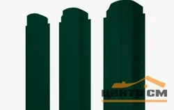 Штакетник металлический STYNERGY П-образный двусторонний фигурный 0.45 мм, PE RAL 6002 (зелёная листва), ширина 110мм, длина 1.2 м.п.
