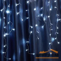 Гирлянда - бахрома электрическая, 240 LED белый, 5,3 м + 3м прозрачный шнур, CL23 Feron