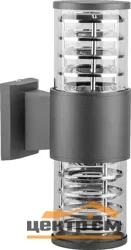 Фонарь уличный Feron DH0802, 60W 230V 2*E27 серый (на стену)