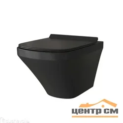 Унитаз подвесной GROSSMAN GR-4440BMS (540*370*365) безободковый, чёрный матовый, с тонкой крышкой