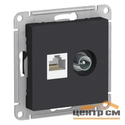 Механизм розетки компьютерной +TV 2-м AtlasDesign RJ45 кат.5E + TV бел. Systeme Electric ATN000189