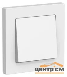 Выключатель одноклавишный СП AtlasDesign 10А белый IP20 (сх. 1) 10AX в сборе Systeme Electric ATN000112