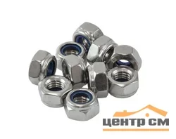 Гайка с нейлоновой вставкой М8 DIN 985 оцинк (уп 8шт) SteelRex