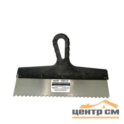Шпатель зубчатый 300мм, зуб 6х6 мм, нержавеющая сталь, OPOKI PSZ2-300/6