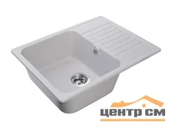 Мойка композитная GRANFEST Quarz 13 620х480 Серый с крылом + сифон