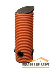 Колодец дренажный смотровой Ду 315/271, h=2,5 м, 3 отвода, Ø110мм (с крышкой и дном)