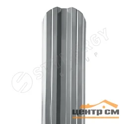Штакетник металлический STYNERGY М-образный двусторонний фигурный 0.4 мм, PE RAL 7004 (сигнально-серый), ширина 108мм, длина 1.8 м.п.