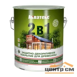 Основа алкидная Акватекс 2 в 1 - махагон 2,7л УФ-защита, влажн. древесина 40%