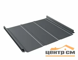Кликфальц Grand Line 0,5мм ПурПро RAL 7024 (мокрый асфальт)-R, 0.542*0.8 м.п. (в пленке)