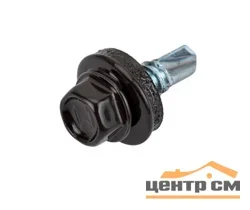 Саморез кровельный 4,8x70 сверло №1 (темно-коричневый) RAL 8019 (уп 250шт) DAXMER