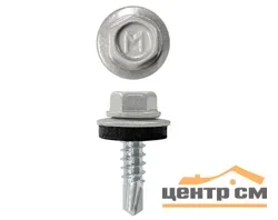Саморез кровельный 4,8x19 сверло №2 (светлый алюминий) RAL 9006 (уп 250шт) DAXMER