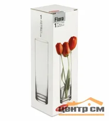 Ваза для цветов 43767 h=265мм цилиндр ФЛОРА