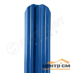 Штакетник металлический STYNERGY М-образный двусторонний фигурный 0.45 мм, PE RAL 5005 (сигнально-синий), ширина 108мм, длина 1.8 м.п.