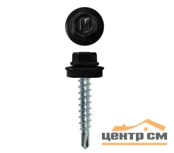 Саморез кровельный 5,5x19 сверло №3 (черный янтарь) RAL 9005 (уп 250шт) DAXMER