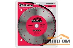 Диск алмазный несегментный 230х2,7х8х22,23 мм, DIAFORCE TURBO сух. рез