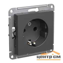 Механизм розетки одноместный СП AtlasDesign 16А IP20 с заземлением базальт ATN001443 Systeme Electric