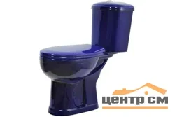 Унитаз-компакт Ст.ОСКОЛ "Дора" синий горизонтальный выпуск, Комбо