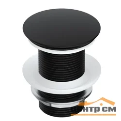 Клапан донный WasserKRAFT Push-up A245 для раковин без перелива, латунь, чёрный