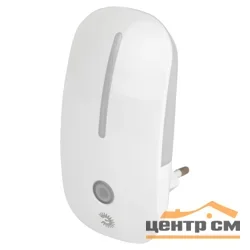 Светильник-ночник светодиодный ЭРА NN-620-LS-W в розетку с датчиком освещенности белый