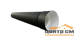 Труба канализационная гофрированная двухстенная FD-Plast D 230/200 с раструбом L-6м, черная, SN8