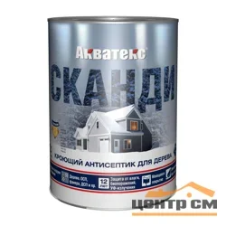 Антисептик кроющий для дерева Акватекс СКАНДИ лакрица 0,75л (пласт.)